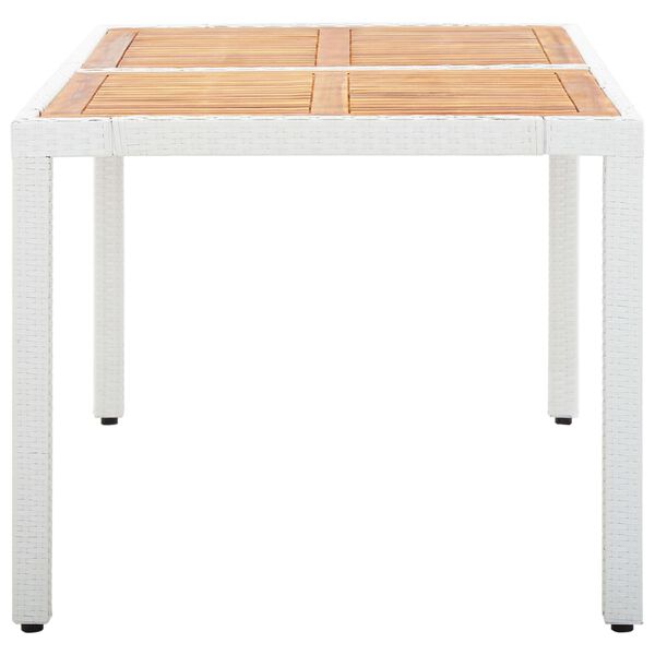 vidaXL Set da Pranzo da Giardino 7 pz in Polyrattan Bianco