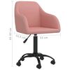 vidaXL Sedie da Pranzo Girevoli 2 pz Rosa in Velluto