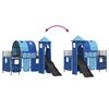 vidaXL Struttura del letto loft per bambini Nero e Blu 79,5 x 200 cm