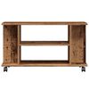 vidaXL Mobile TV con Ruote Legno Antico 80x40x45 cm Legno Multistrato