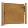 vidaXL Cancello da giardino 100x75 cm in acciaio Corten