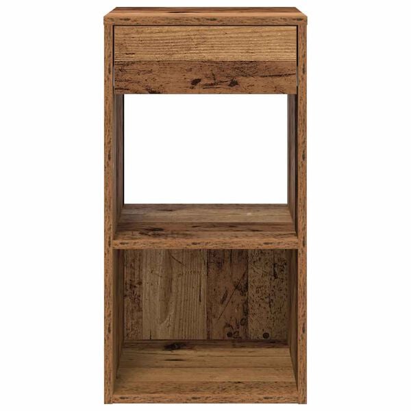 vidaXL Comodini con Cassetto 2 pz Legno Antico 35x34x66,5 cm
