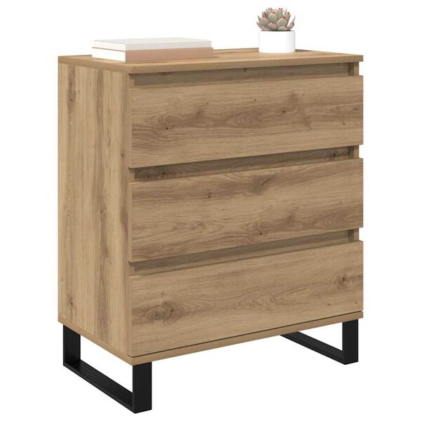 vidaXL Credenza Rovere artigianale 60 x 35 x 70 cm Legno multistrato