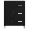 vidaXL Credenza Rovere nero 34 x 69.5 x 90 cm Legno multistrato