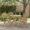 vidaXL Tavolo da Giardino Naturale 80 x 70 cm Bamb&ugrave;