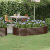 vidaXL Letto Giardino Acciaio Zincato 175x100x36 cm Marrone