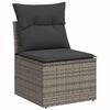 vidaXL Set Divano da Giardino 8pz con Cuscini Grigio Polyrattan Acacia