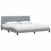 vidaXL Letto con Materasso Grigio Chiaro 200x200 cm in Tessuto