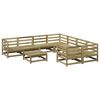 vidaXL Set Divani da Giardino 9 pz in Legno Impregnato di Pino