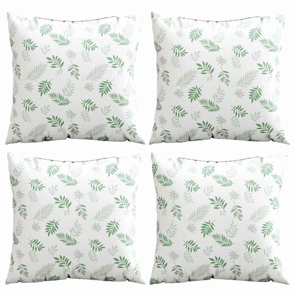 vidaXL Cuscini Scatter Foglia 4 pcs Motivo Foglia 40 x 40 cm
