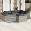 vidaXL Set Divano Giardino 12 pz con Cuscini Grigio Chiaro Polyrattan