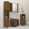 vidaXL Mobile da Bagno Specchio in Rovere Marrone 80x20,5x64 cm Legno
