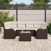 vidaXL Set Divano da Giardino Marrone 55 x 55 x 37 cm polyrattan