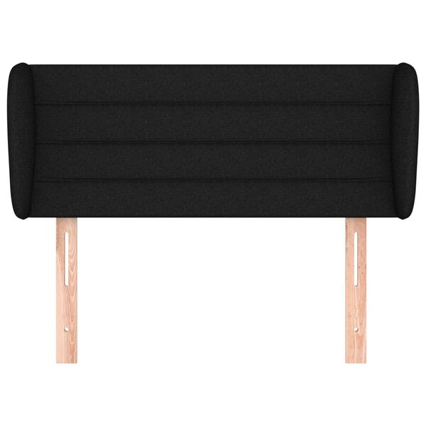 vidaXL Testiera ad Orecchio Nera 103x23x78/88 cm in Tessuto