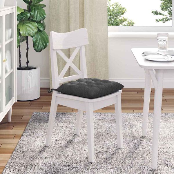 vidaXL Cuscini per Seduta 4 pcs Grigio scuro 40 x 40 x 6 cm