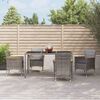 vidaXL Set da Pranzo da Giardino 5 pz con Cuscini in Polyrattan Grigio
