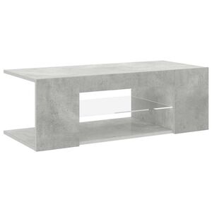 vidaXL Mobile Porta TV con Luci LED Grigio Cemento 90x39x30 cm