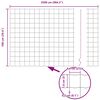 vidaXL Recinzione con Posto Grigio 1 x 25 m Acciaio