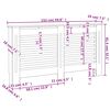 vidaXL Coperture per Radiatori 2 pz Bianche 152x19x81,5 cm in MDF