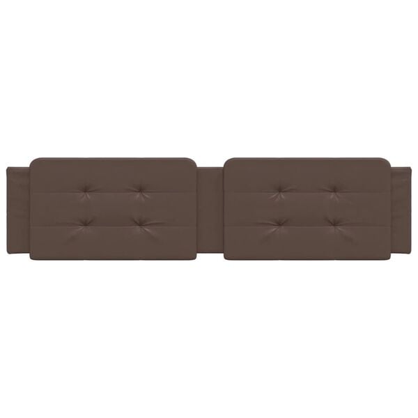 vidaXL Cuscino Testiera Zadar Marrone 200 cm in Similpelle