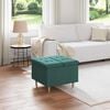 vidaXL Sgabello Button con cuscino Verde Scuro 60 x 60 x 45 cm Tessuto