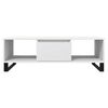 vidaXL Tavolino da Salotto Bianco 104x60x35 cm in Legno Multistrato