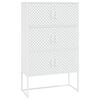 vidaXL Credenza Alta Bianca 80x35x135 cm in Acciaio