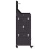 vidaXL Carrello per Attrezzi con lo scaffale Nero 65 x 35 x 111 cm