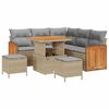 vidaXL Set Divano da Giardino con cuscino 8 pcs Beige e Grigio Chiaro