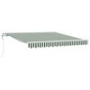 vidaXL Tenda retrattile Verde e Bianco 350 x 250 cm