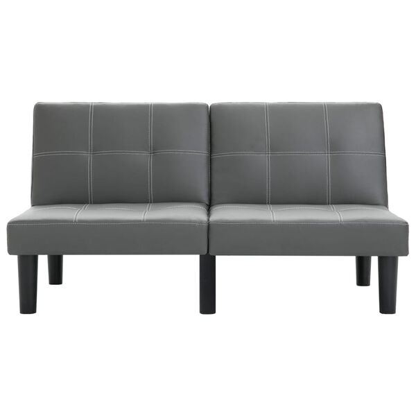 vidaXL Divano a 2 Posti Grigio in Similpelle