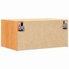 vidaXL Comodino con cassetto Marrone cerato 50 x 32,5 x 24 cm