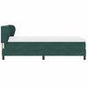 vidaXL Letto a molle con materasso Verde scuro 90 x 200 cm Velluto