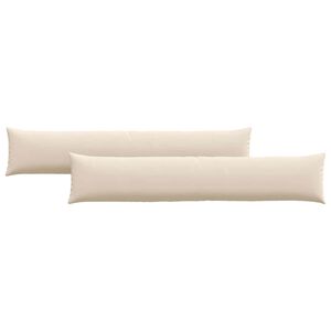 vidaXL Cuscini da Divano 2 pcs Beige 200 x 40 cm Tessuto