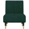 vidaXL Chaise Longue in Velluto Verde Scuro