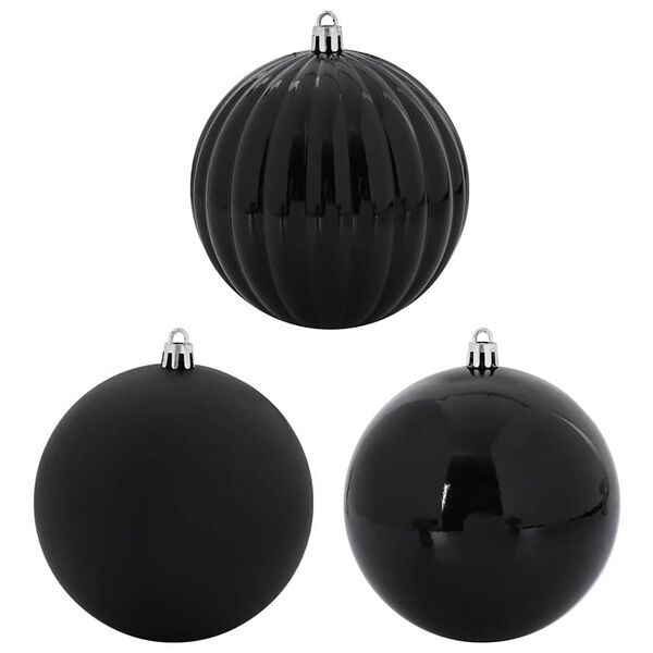 vidaXL Set di palline di Natale XXL 4 pcs Nero Plastica