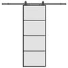 vidaXL Porta Scorrevole con Ferramenta Nera 76x205 cm in Vetro ESG