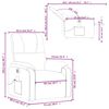 vidaXL Poltrona Reclinabile Massaggiante Elettrica Beige Microfibra