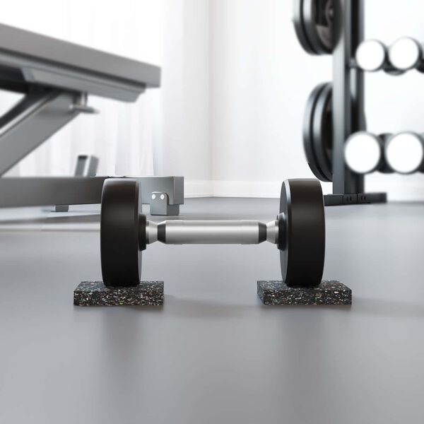 vidaXL Rullo in gomma Nero Gomma