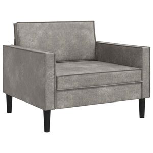 vidaXL Poltrona XL Grigio Chiaro Pelle Scamosciata Sintetica