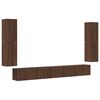 vidaXL Set Mobili Porta TV 7 pz Rovere Marrone in Legno Multistrato