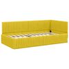 vidaXL Cornice del letto ad angolo Giallo 100 cm x 200 cm Velluto
