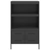 vidaXL Credenza Nera 68x39x113 cm in Acciaio