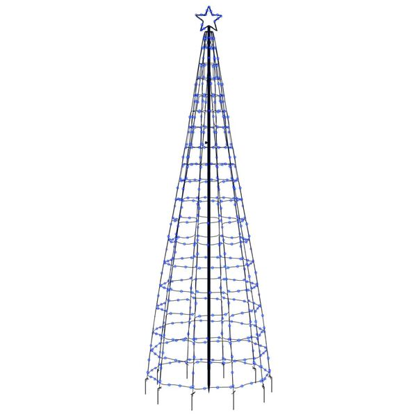 vidaXL Albero di Natale a LED con Punte 570 LED Blu 300 cm