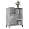vidaXL Libreria Grigio Cemento 69,5x32,5x90 cm in Legno Multistrato