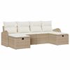 vidaXL Set Divano da Giardino 6 pz Beige polyrattan