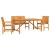 vidaXL Set da Pranzo per Giardino 4 pz Marrone