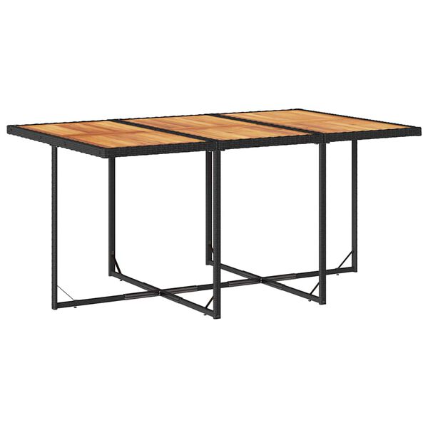 vidaXL Set da Pranzo da Giardino 7 pz Nero con Cuscini in Polyrattan