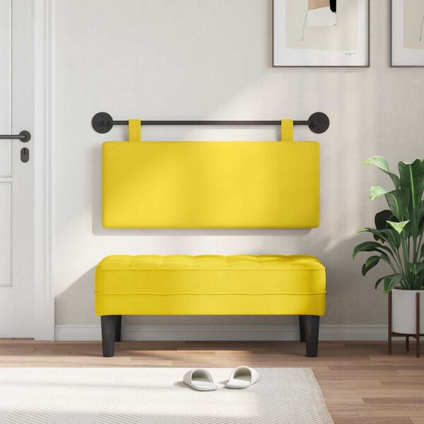 vidaXL Testata appesa Montaggio a parete Tinta unita Tessuto in Cords