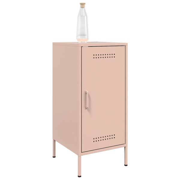vidaXL Credenza Rosa 36x39x79 cm in Acciaio
